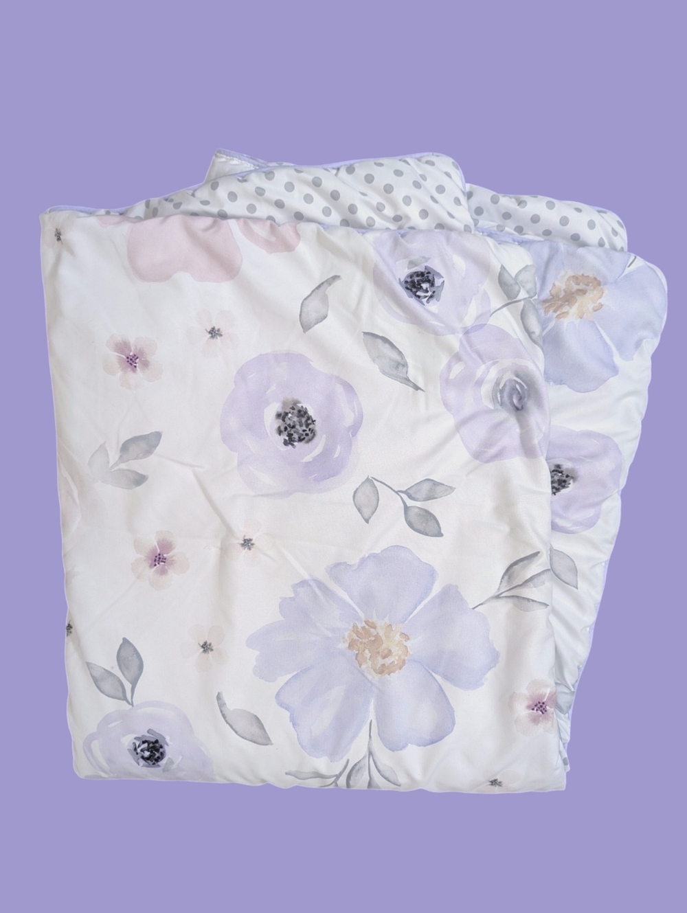 Baby Blanket Floral Comforter Sweet JoJo Dreamer Watercolor Purple 43" X 35"